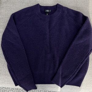 Aqua Women's 100% Cashmere Crewneck Sweater